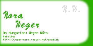 nora weger business card
